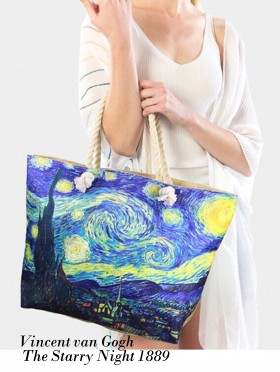 The Starry Night Oil Painting Shoulder Bag